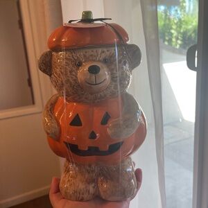 Viral teddy bear pumpkin cookie jar